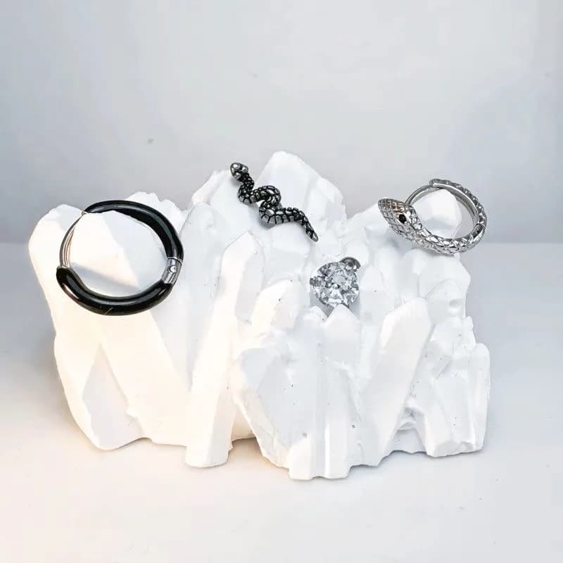 Black Snake Earring Stacks - alternate view