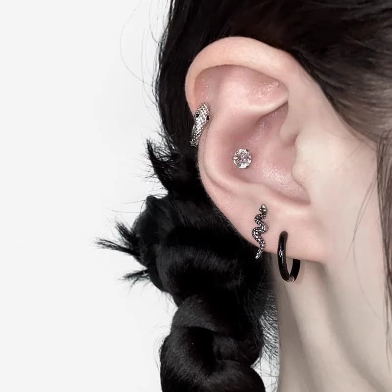 Black Snake Earring Stacks thumbnail 3