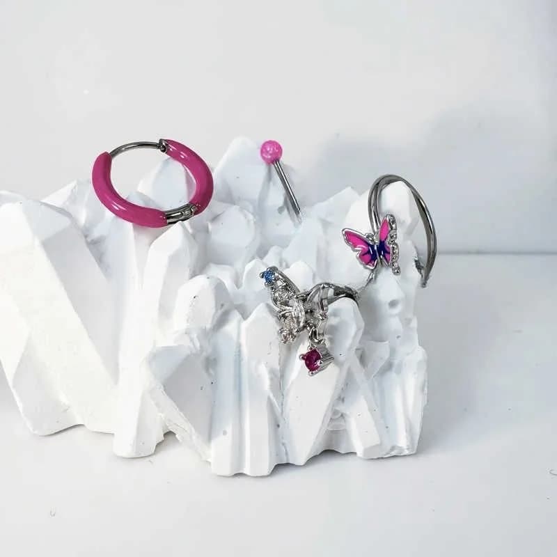 Barbie Pink Earring Stacks - alternate view