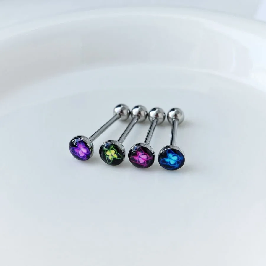 Colorful Butterfly Tongue Stud - alternate view
