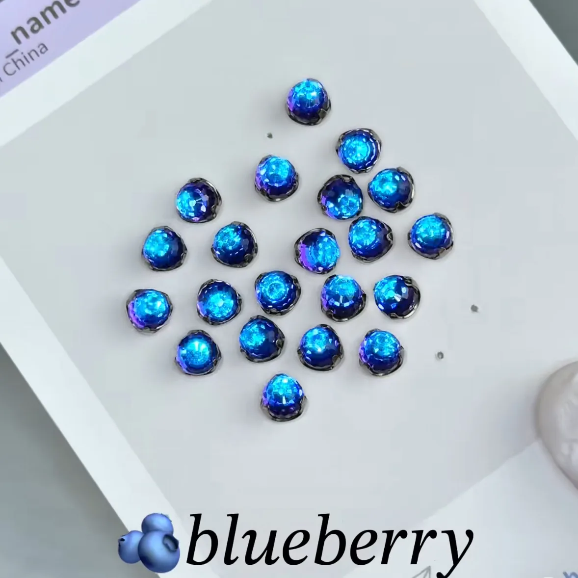 Gradient Purple-blue Disco Ball Tongue Stud thumbnail 4