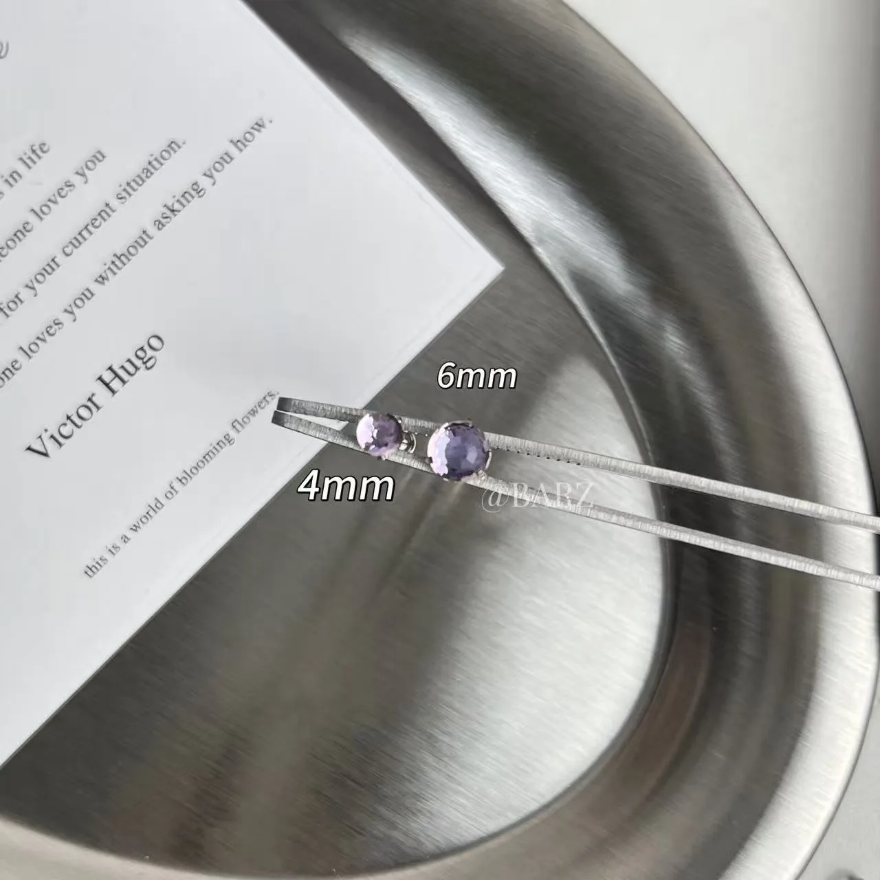 Gradient Pink and Purple Disco Ball Tongue Stud thumbnail 3