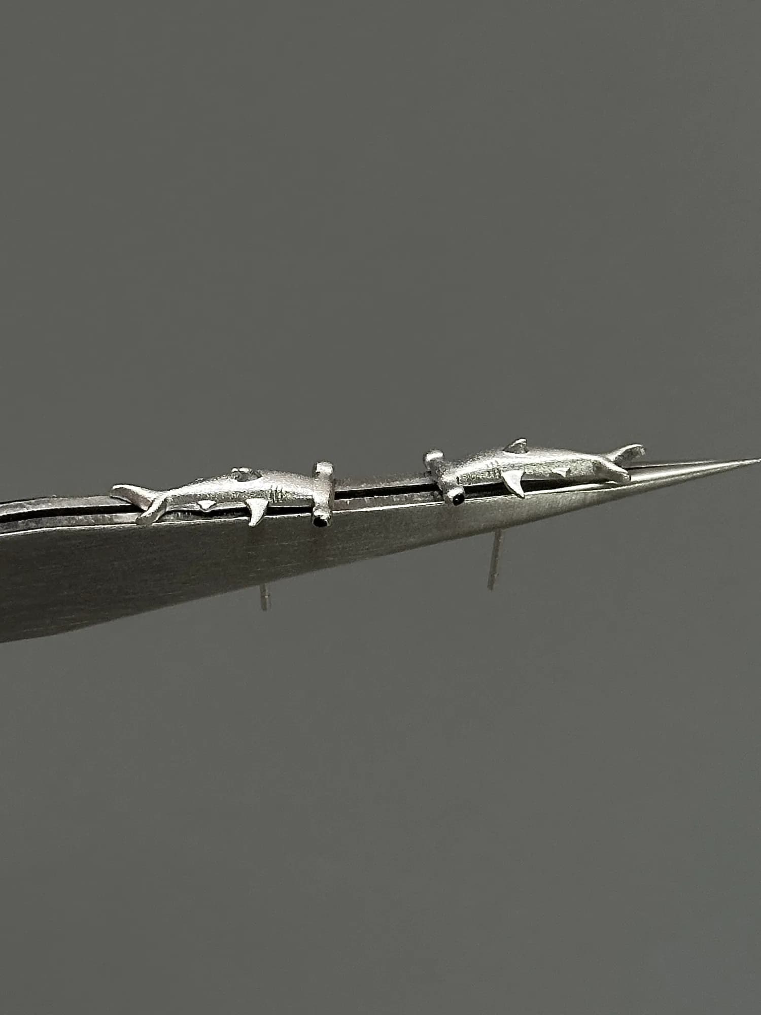Hammerhead Shark Sterling Silver Earrings thumbnail 3