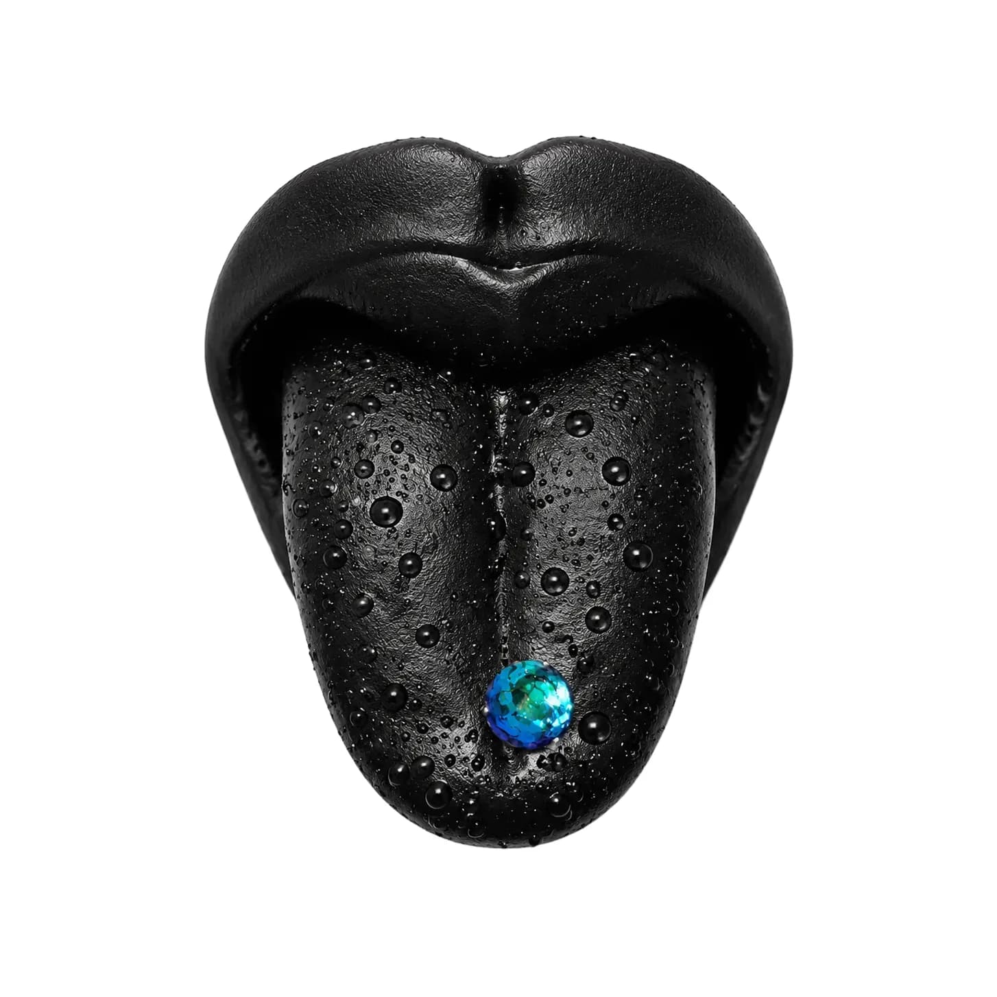 Gradient Blue Disco Ball Tongue Stud